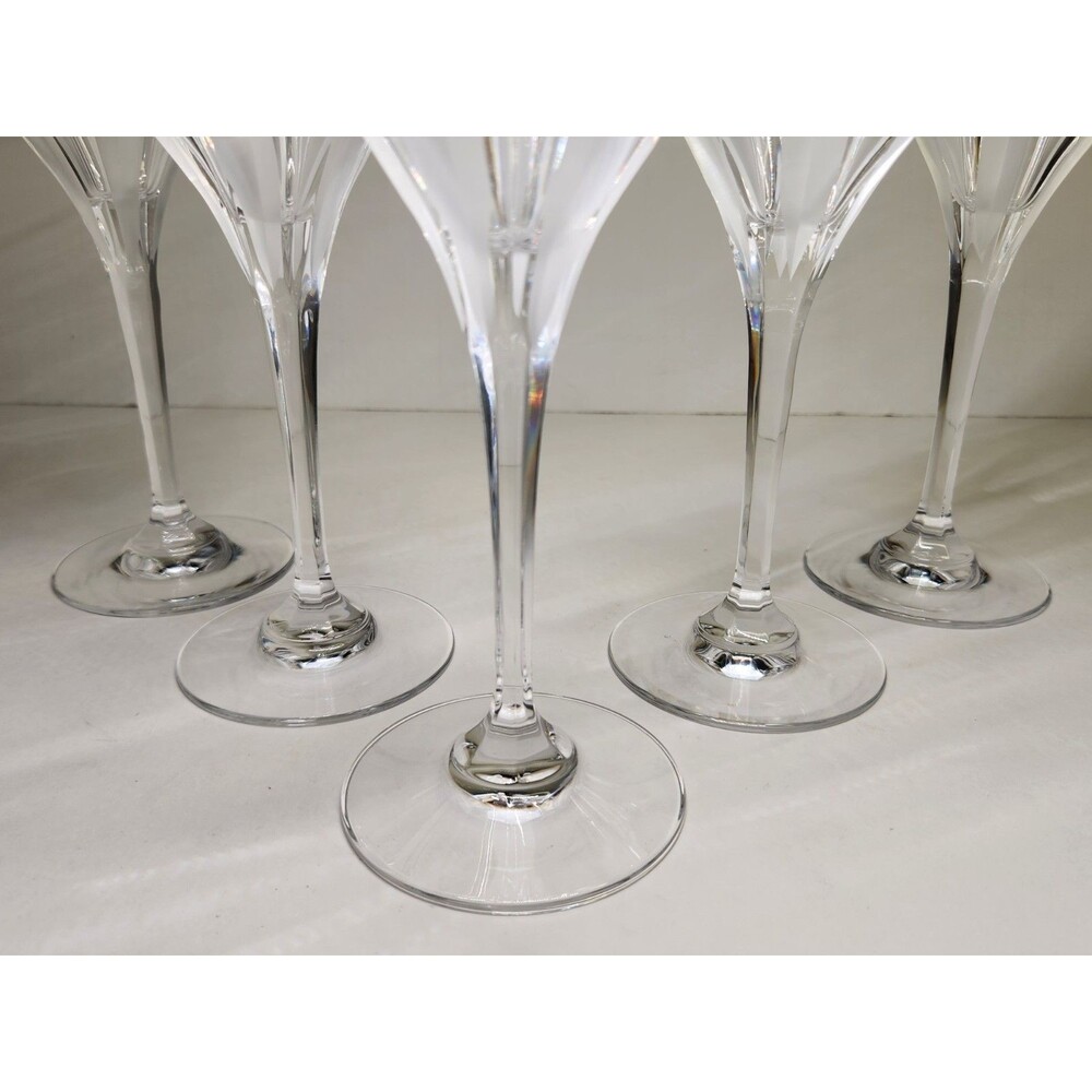 Set Of 5 Mikasa Flame D'Amore Water Goblets Glasses Wine 9" Discontinued - Picture 5 of 14